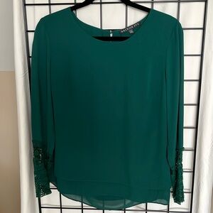 Brixon Ivy Emerald Green Crochet Cuff Sleeves Small